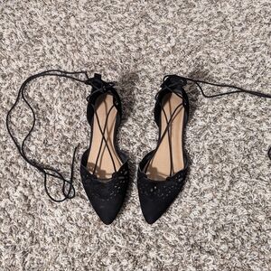 Christian Siriano suede lace up flats, 7.5W